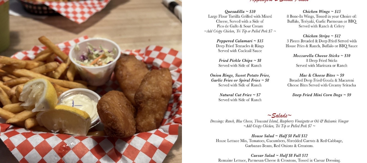The Ranch House Menu