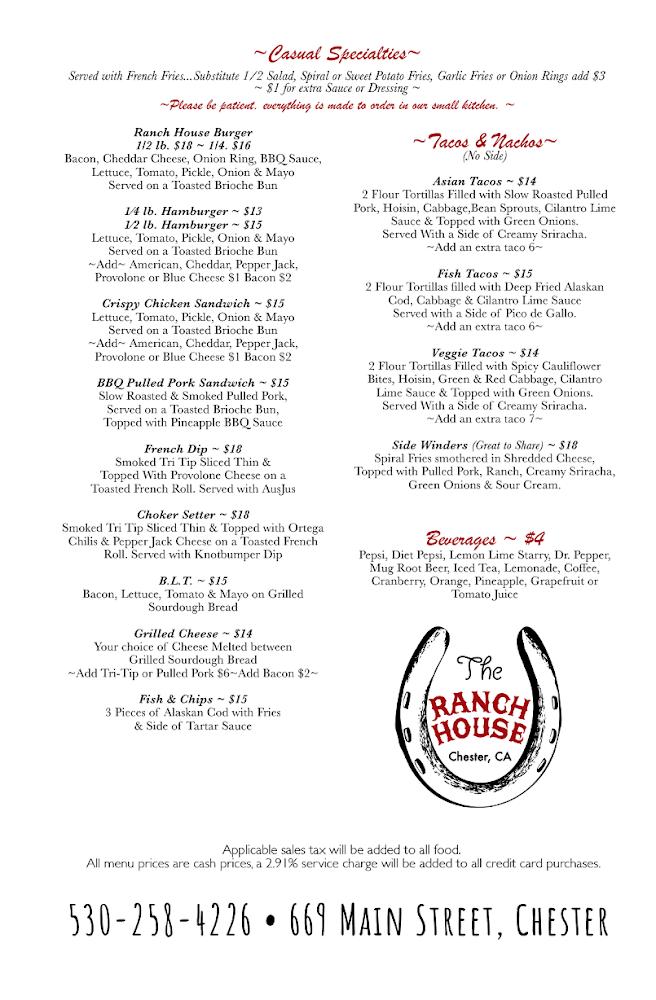 The Ranch House Menu image 1